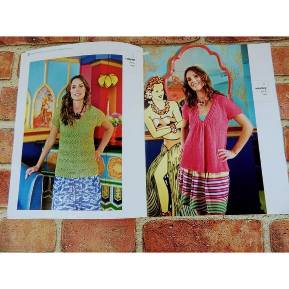 Berroco Lago 317 Knitting Patterns Book 2012 Spring Summer Cardigans Tops - Picture 5 of 9